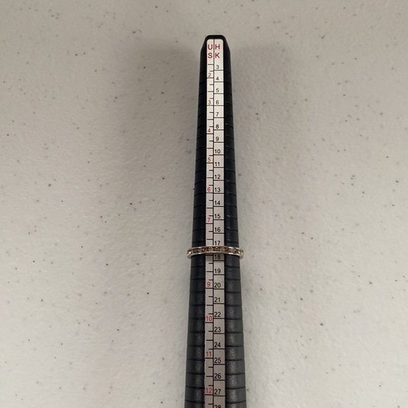 Pink & White Cubic Zirconia Sterling Silver Eternity Ring - Picture 4 of 9